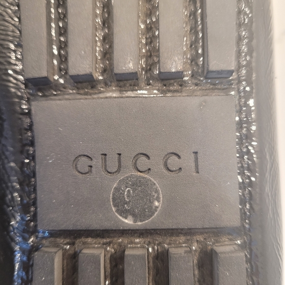 Gucci Leather Printed drivers - black loafers - Shoe size 9.5 - Picture 10 of 14